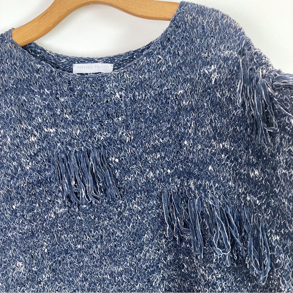 Fabiana Filippi Fringe Pullover Sweater Size Small - Picture 6 of 13